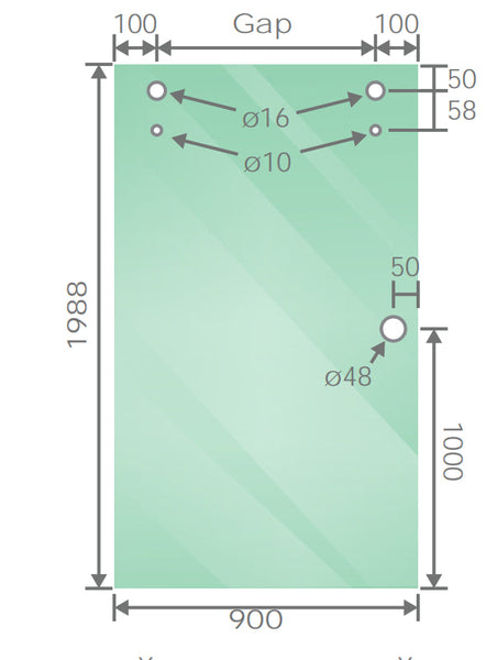 180X80cm Frameless Glass Sliding Corner Shower With Black Rail And Hardware Shower Doors