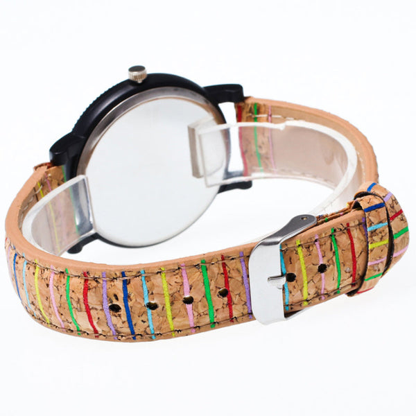 Veile Studios Casual Patchwork Leather Women Quartz Wrist Watch Watches