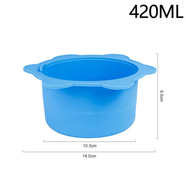 Wax Warmer Heat Resisting Replacement Silicone Bowls Hair Removal With Stirring Stick Non Pan Tool Hair Removal Wax