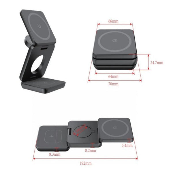 Magnetic Suction Wireless Charging And Folding Phone Holder Mobile Accessories Mounts & Holders