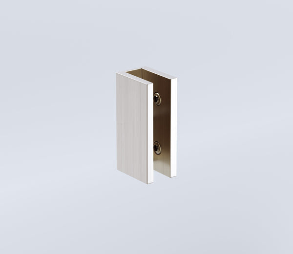 Della Francesca 80Cm Reeded Glass Shower Screen With Nickel Wall & Floor U Brackets Shower Enclosures