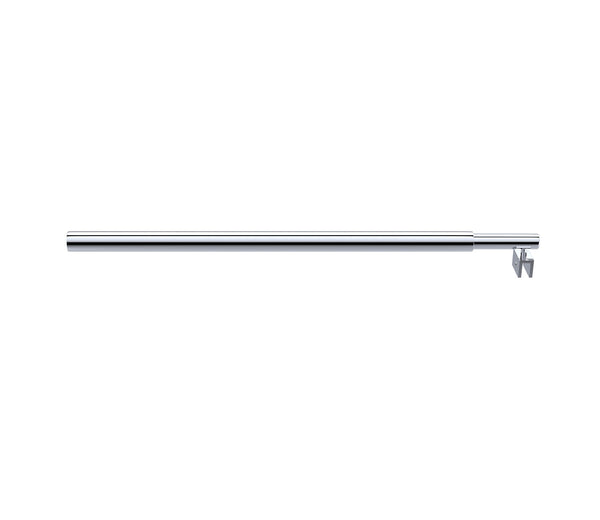90Cm Reeded Glass Shower Screen With Chrome U Brackets & Round Pole Shower Enclosures