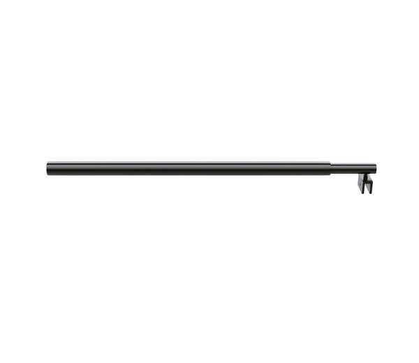 90Cm Reeded Glass Shower Screen With Black F Brackets & Round Pole Shower Enclosures