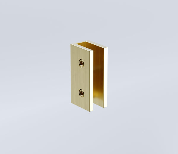 90Cm Reeded Glass Shower Screen With Gold U Brackets & Square Pole Shower Enclosures