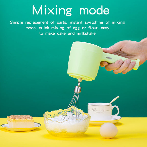 2 In 1 Multifunctional Usb Hand Mixer Mini Food Processor Chopper Whisk Frother Choppers