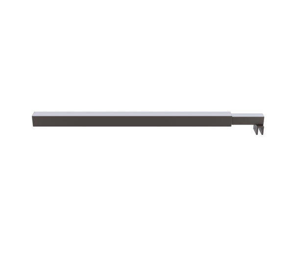 110Cm Reeded Glass Shower Screen With Gunmetal F Brackets & Square Pole Shower Enclosures
