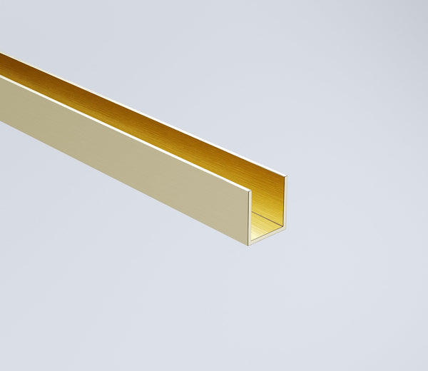 Della Francesca 80Cm Reeded Glass Shower Screen With Gold Wall & Floor Channel Shower Enclosures
