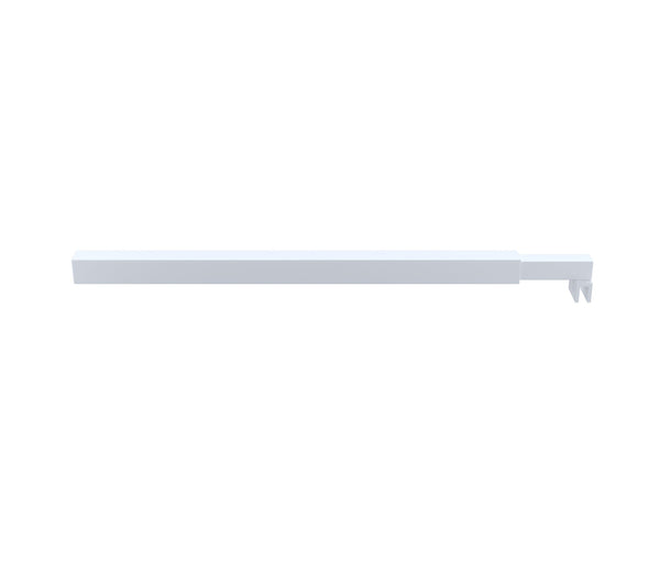 Della Francesca 80Cm Reeded Glass Shower Screen With White Wall Channel & Square Pole Shower Enclosures