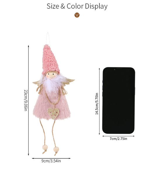 Christmas Decoration Creative Pink Angel Fleece Girl Ornament Tree Hanging Seasonal Decorations