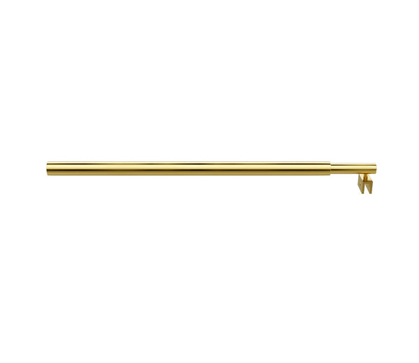 110Cm Reeded Glass Shower Screen With Gold Wall Channel & Round Pole Shower Enclosures