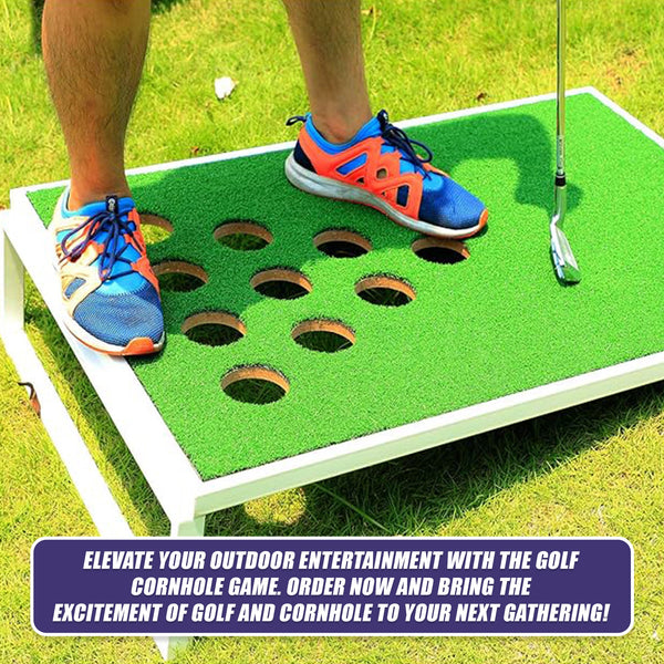Golf Cornhole Game With Chipping Mats Balls Putters Other Golf Accessories