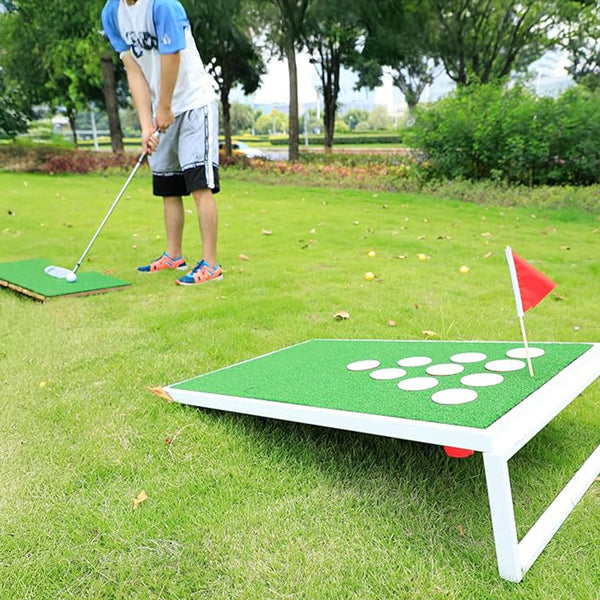 Golf Cornhole Game With Chipping Mats Balls Putters Other Golf Accessories