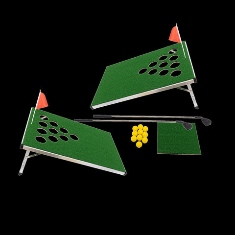 Golf Cornhole Game With Chipping Mats Balls Putters Other Golf Accessories