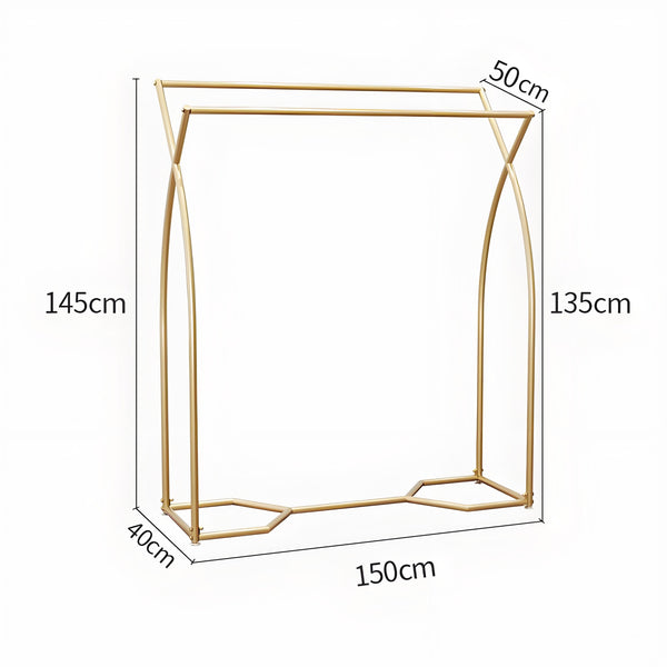 Commercial Clothing Garment Rack Retail Shop In Gold Shop Display Racks