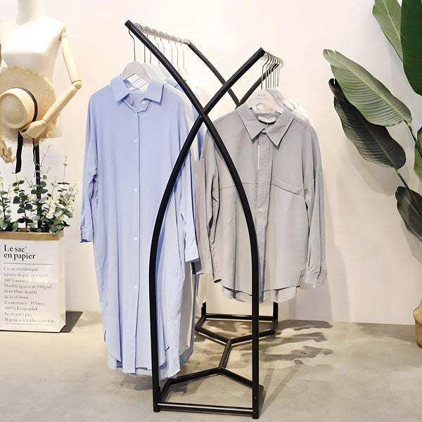 Commercial Clothing Garment Rack Retail Shop In Black Shop Display Racks