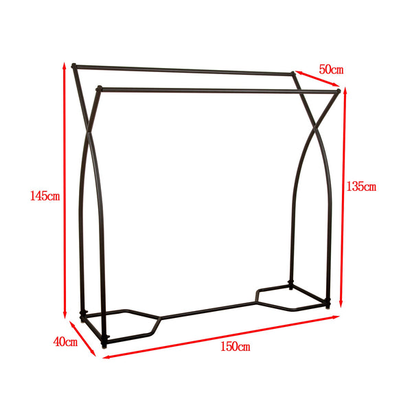 Commercial Clothing Garment Rack Retail Shop In Black Shop Display Racks