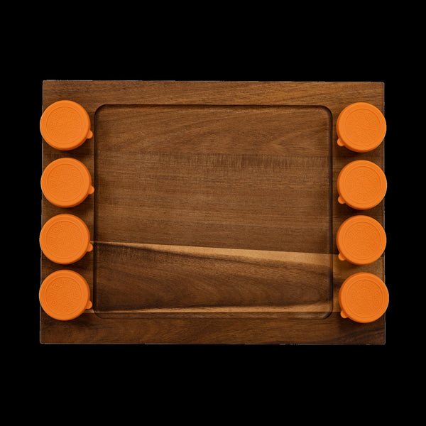 Serving Tray Double Sided Charcuterie Board 8 Sauce Cups Gift Trays