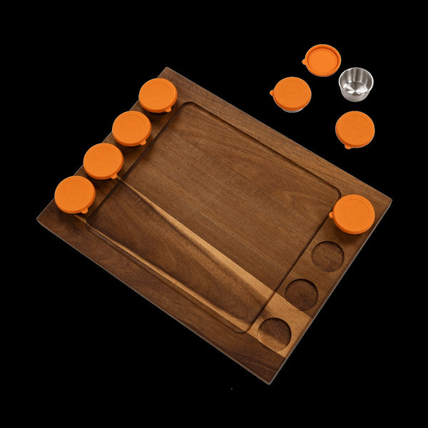 Serving Tray Double Sided Charcuterie Board 8 Sauce Cups Gift Trays