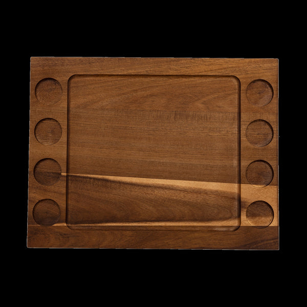 Serving Tray Double Sided Charcuterie Board 8 Sauce Cups Gift Trays