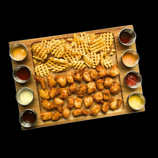 Serving Tray Double Sided Charcuterie Board 8 Sauce Cups Gift Trays