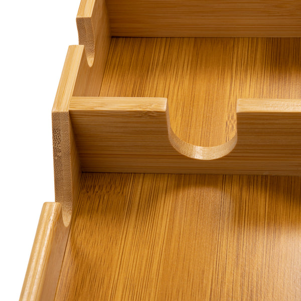 Bamboo Sofa Arm Tray Couch Phone Holder Anti Slip For Snacks Drinks Trays