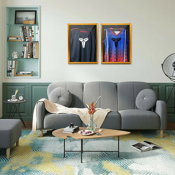 Wall Display Case Lockable Rack 80Cm Football Basketball Jersey Storage Box In Gold Display Stands