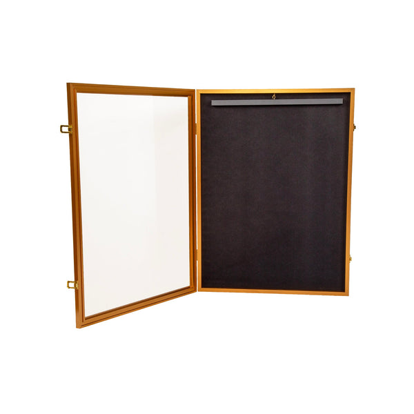Wall Display Case Lockable Rack 80Cm Football Basketball Jersey Storage Box In Gold Display Stands