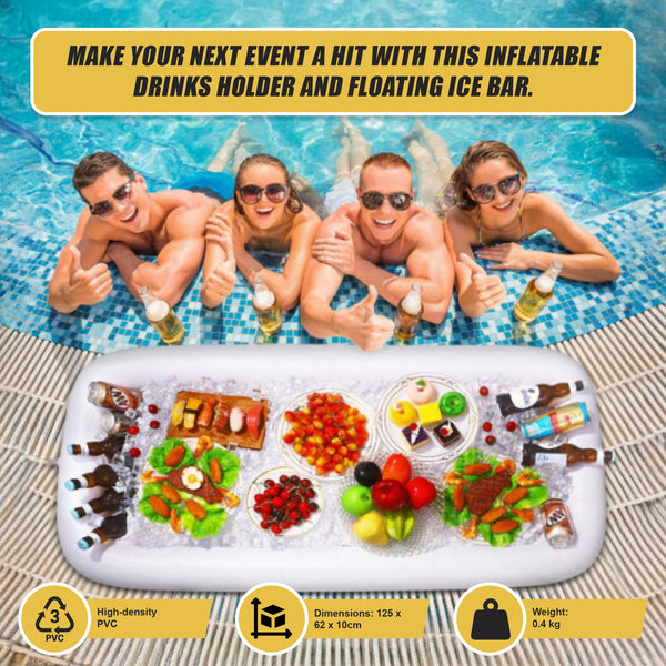 Inflatable Drinks Holder Floating Ice Bar Pool Party Other Party Supplies
