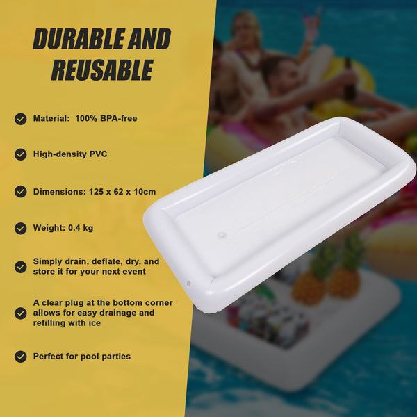 Inflatable Drinks Holder Floating Ice Bar Pool Party Other Party Supplies