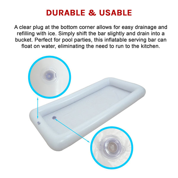 Inflatable Drinks Holder Floating Ice Bar Pool Party Other Party Supplies