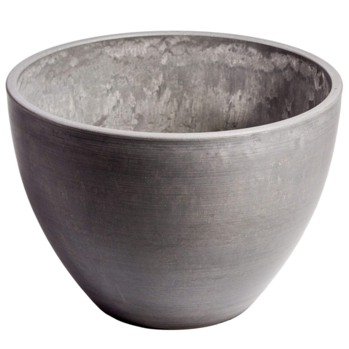 Polished Grey Planter Bowl 30Cm Planters & Vases