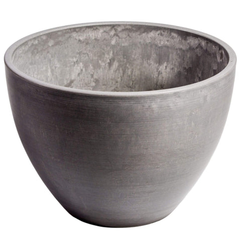 Polished Grey Planter Bowl 30Cm Planters & Vases