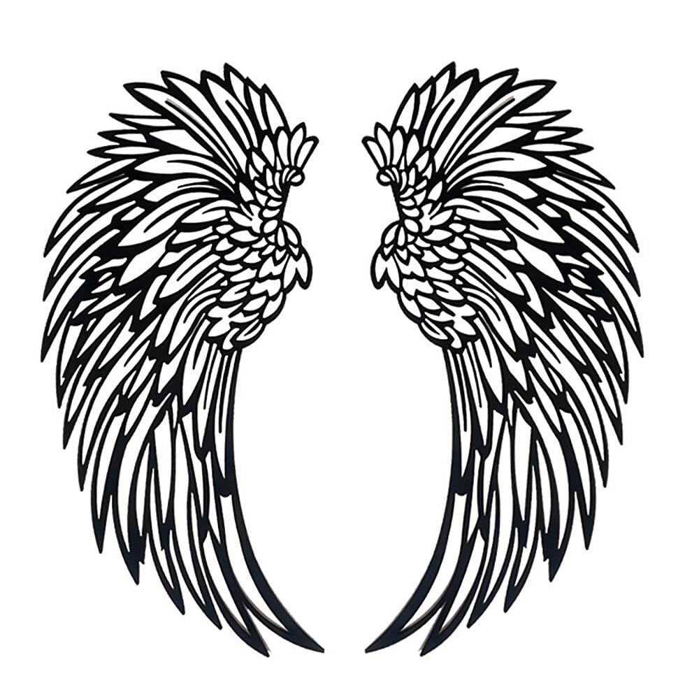 Led Angel Wing Metal Wrought Iron Wings Sculpture Fairy Lights Wall Art