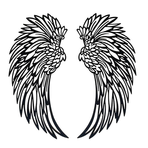 Led Angel Wing Metal Wrought Iron Wings Sculpture Fairy Lights Wall Art
