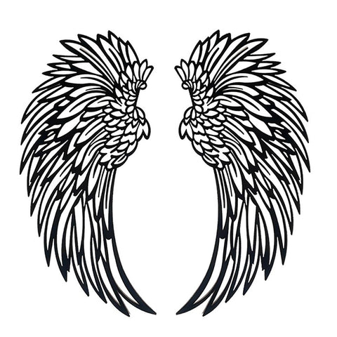 Led Angel Wing Metal Wrought Iron Wings Sculpture Fairy Lights Wall Art