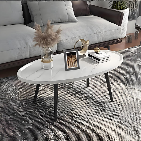 Oval Coffee Table Mid Century Modern Minimalist Display Coffee Tables