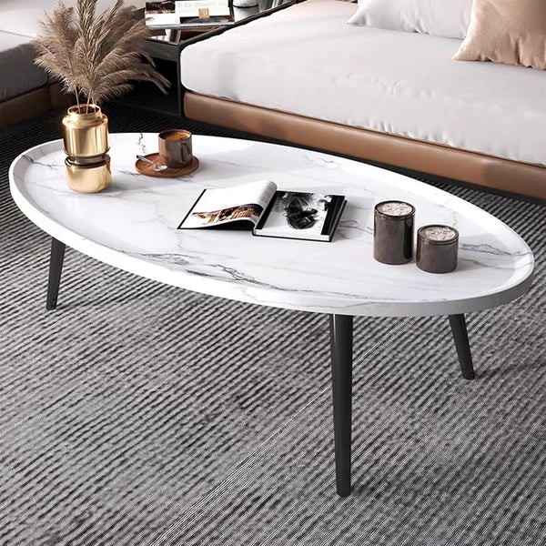 Oval Coffee Table Mid Century Modern Minimalist Display Coffee Tables