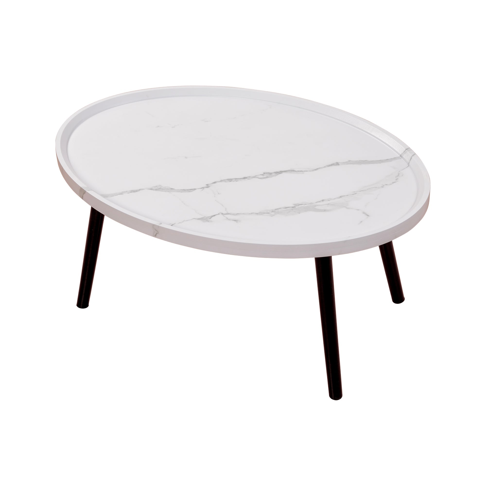 Oval Coffee Table Mid Century Modern Minimalist Display Coffee Tables