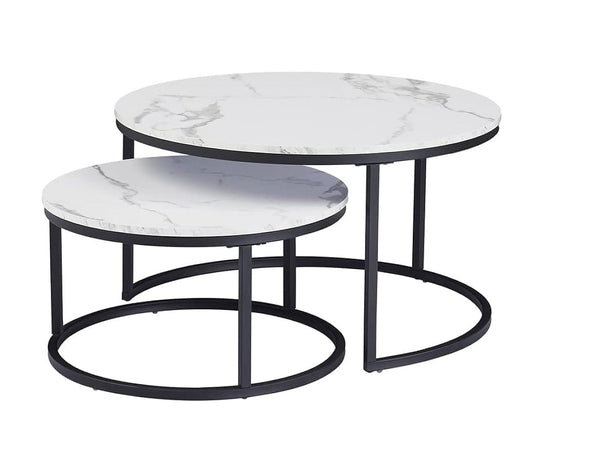 Coffee Table Round Marble Design Nesting Side Furniture Coffee Tables