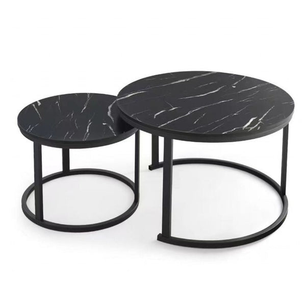 Coffee Table Round Marble Design Nesting Side Furniture Coffee Tables