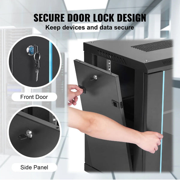 9U Wall Mount Network Server Rack Cabinet Enclosure Other Ent. Networking Racks