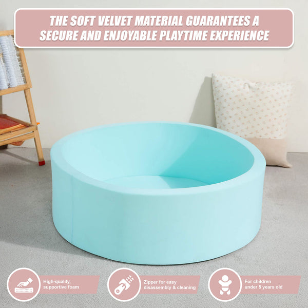 Round Ball Pit Playpen Enclosure Blue Baby Playpens