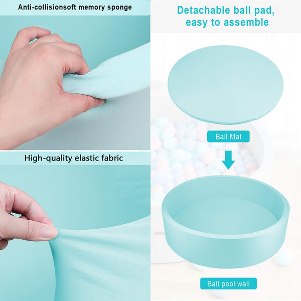 Round Ball Pit Playpen Enclosure Blue Baby Playpens