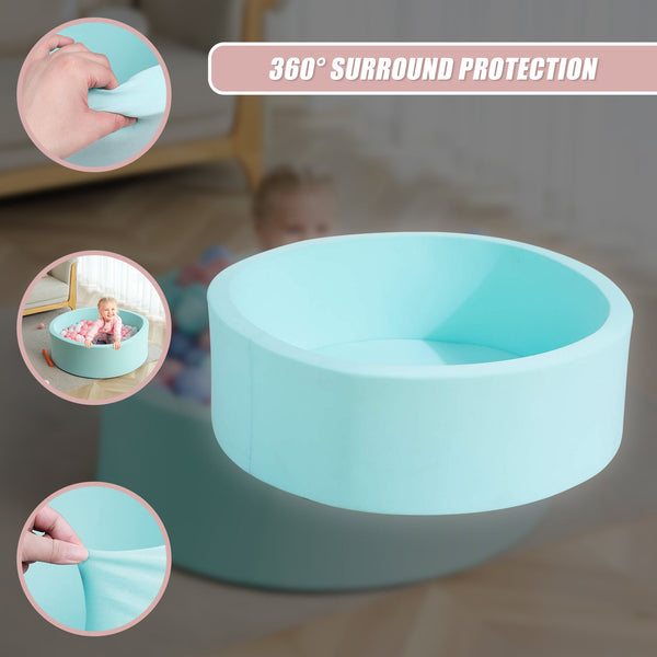 Round Ball Pit Playpen Enclosure Blue Baby Playpens