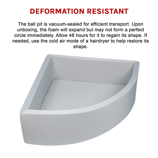 Corner Ball Pit Playpen Enclosure Grey Baby Playpens