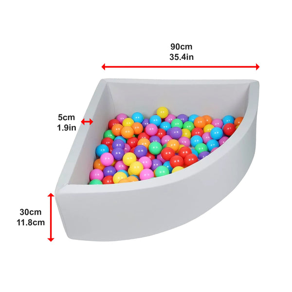 Corner Ball Pit Playpen Enclosure Grey Baby Playpens