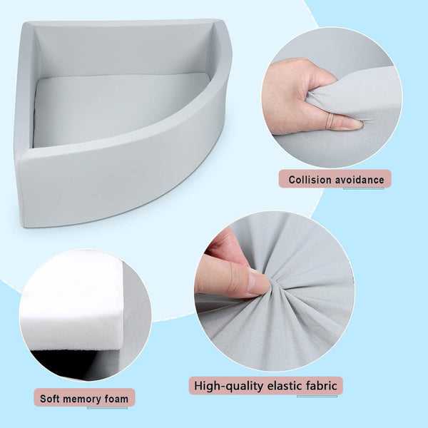 Corner Ball Pit Playpen Enclosure Grey Baby Playpens