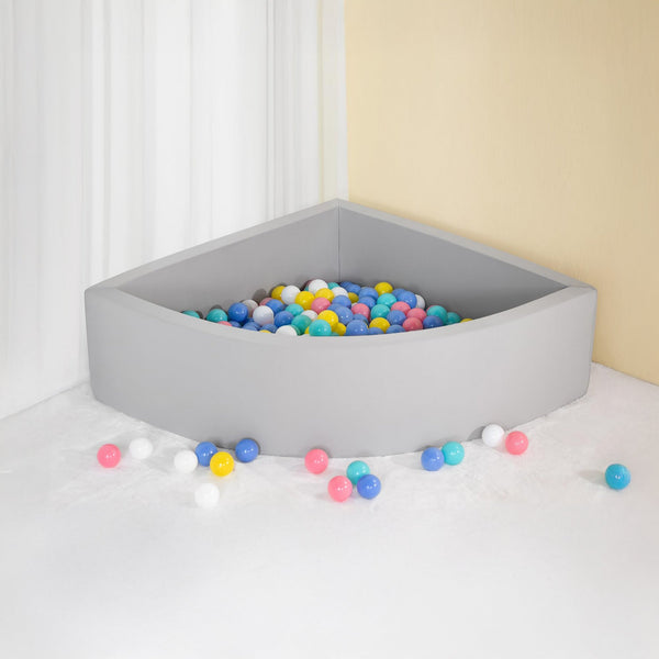 Corner Ball Pit Playpen Enclosure Grey Baby Playpens