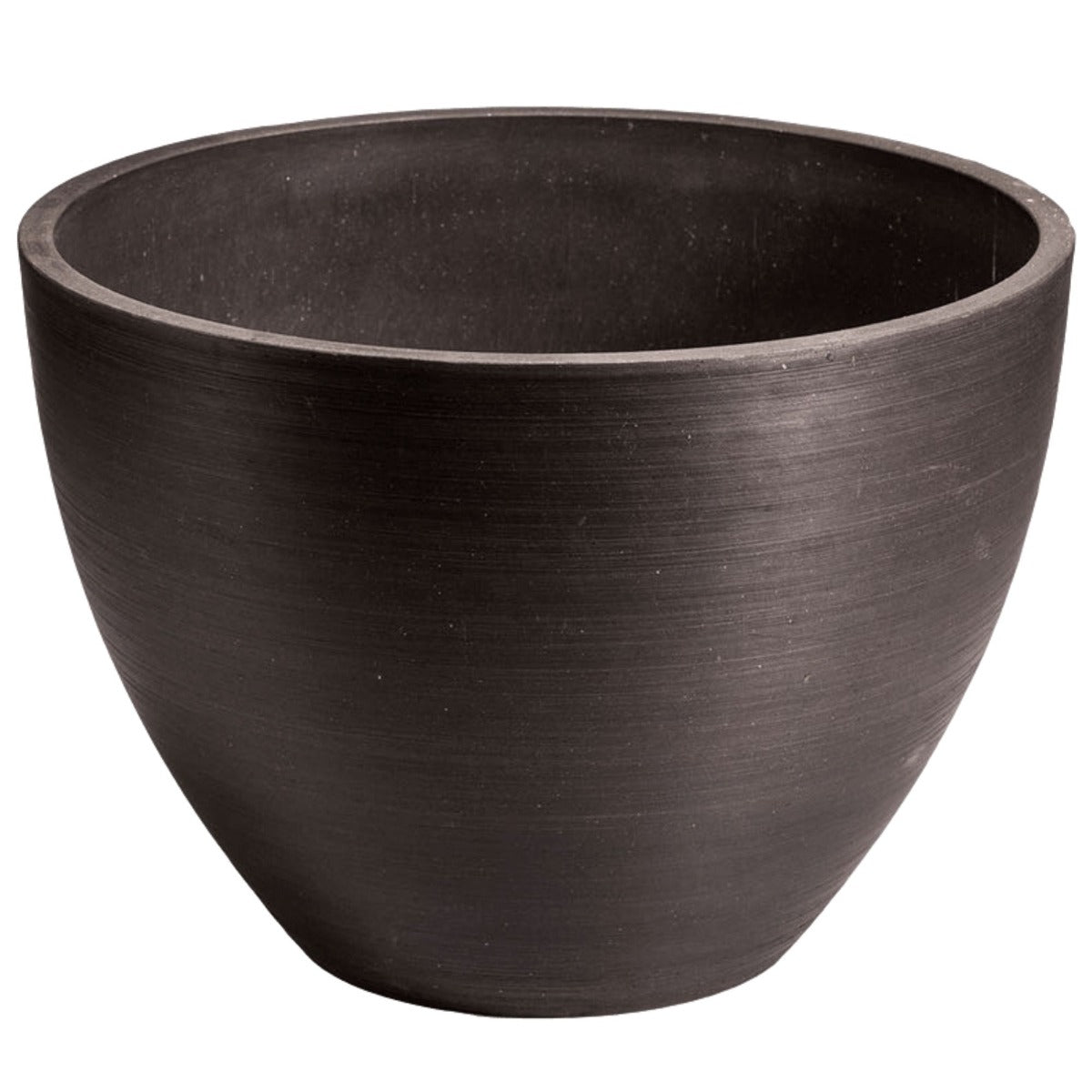 Polished Black Planter Bowl 30Cm Planters & Vases