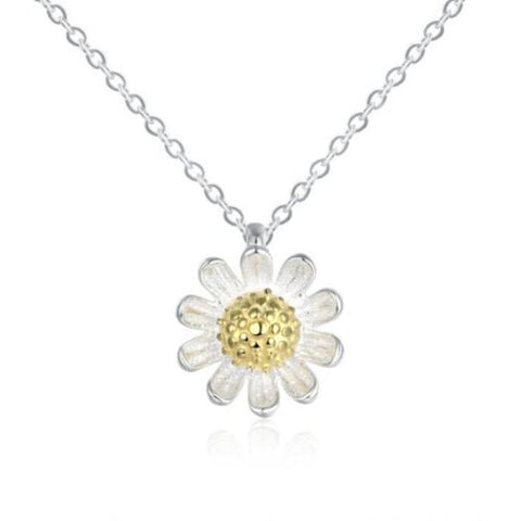 Veile Studios 925 Sterling Silver Necklace Daisy Gold Necklaces & Pendants
